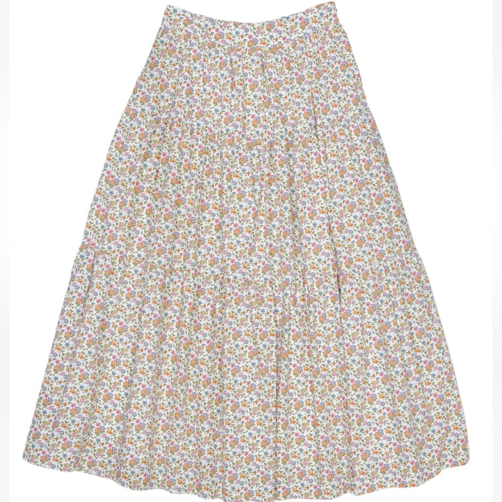 NEW NWT The Little Project LA Women’s Liberty Floral Poppy Skirt XS 2 4 Cotton